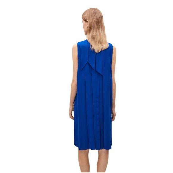 COS Sleeveless Pleat Dress in Royal Blue Size 4 - Picture 7 of 9